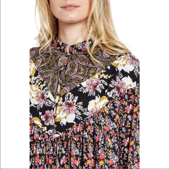 Free People Wildflower Fields Henley Top Size XS - Picture 3 of 14